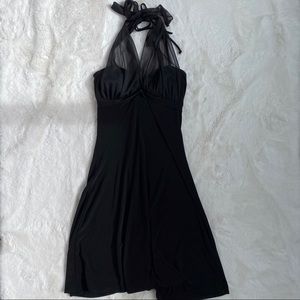 Halter-neck Black Dress